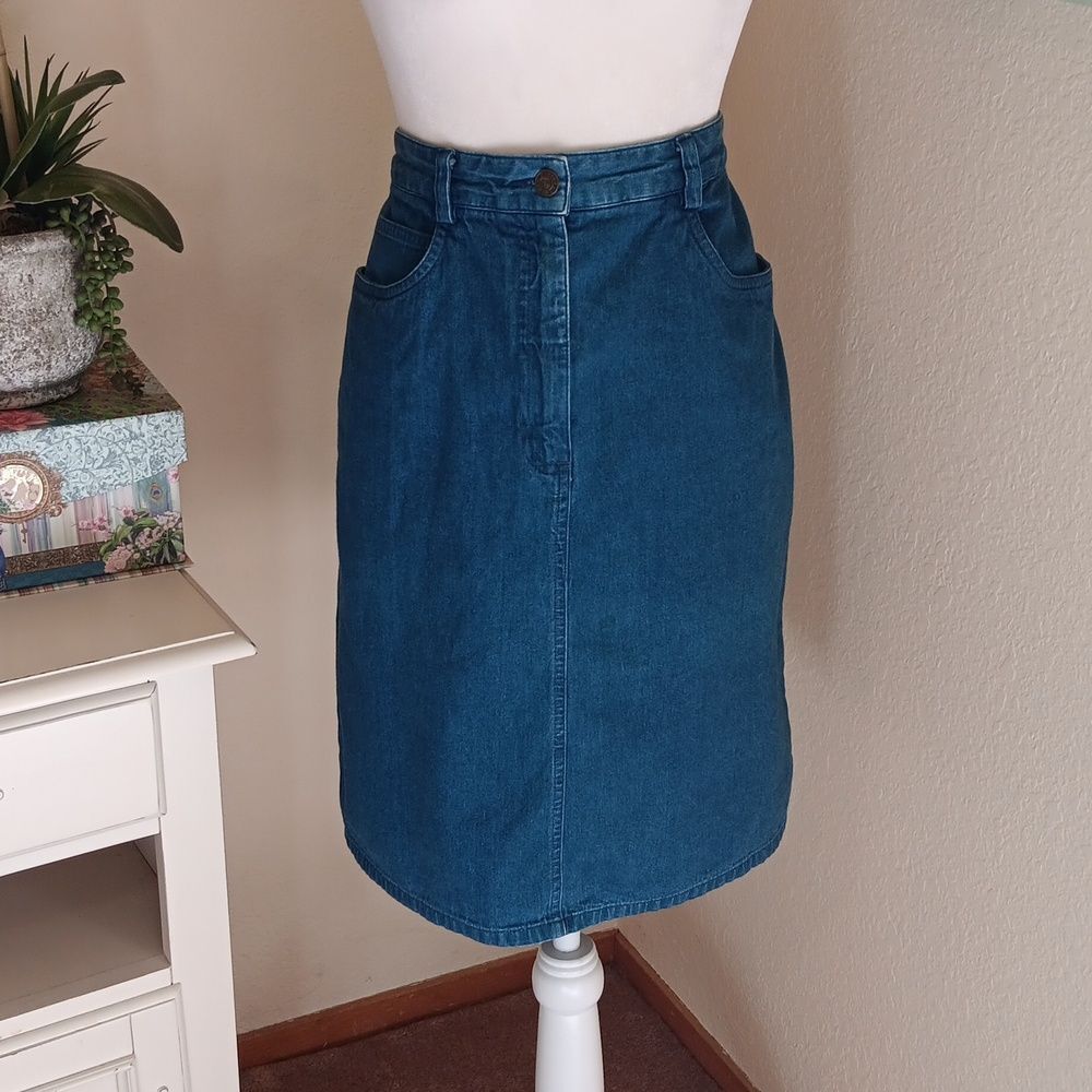 Talbots Denim Skirt. Coastal Cowgirl. Classic.